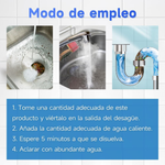 Especificaciones técnicas del destapador de tuberías