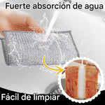 Paños mágicos limpiando ollas y sartenes sin rayar