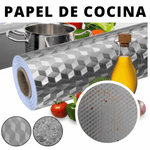 Papel adhesivo antigrasa para cocina - instalación fácil en encimera de mármol