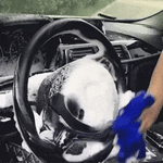 Demostración de limpieza con Foam Cleaner en asientos de auto